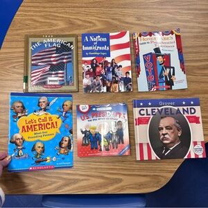 Kids History Book Set — American Presidents & U.S. History (Red, White, Blue)